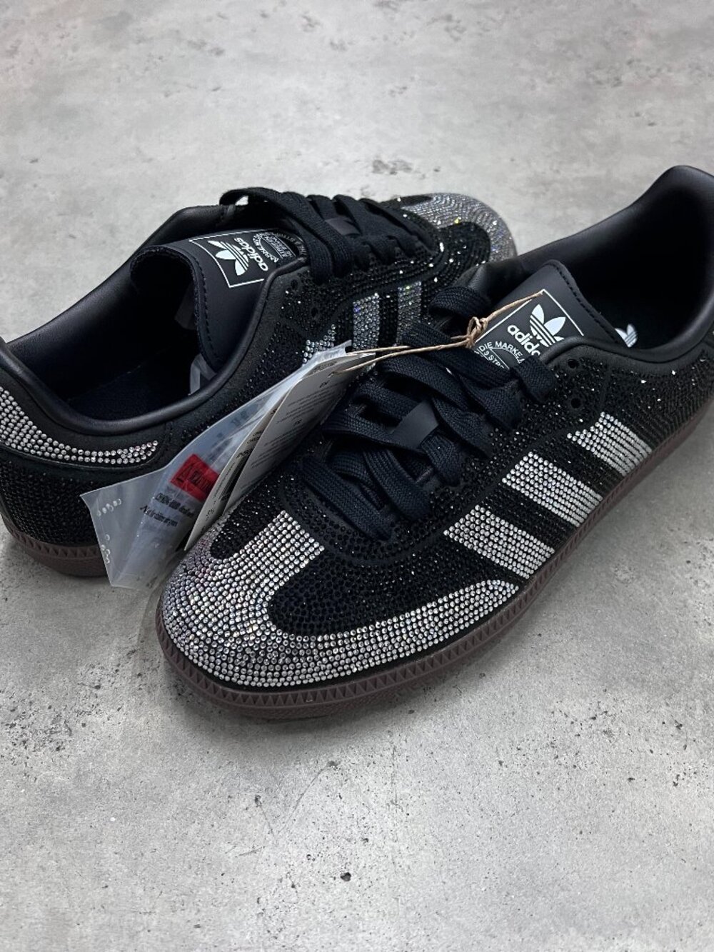 Adidas Originals Samba OG Rhinestone Black Silver Wmn's IH9052 - New